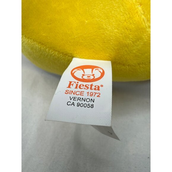 Fiesta Bella Plush Bunny Toy Yellow & Pink Overalls 10" Soft Stuffed Animal - Picture 6 of 6